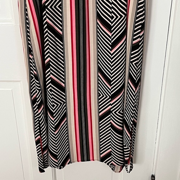 ANTHROPOLOGIE McKenzie Mock Neck Tunic Dress Striped Puff Sleeve X-Small - Picture 6 of 16